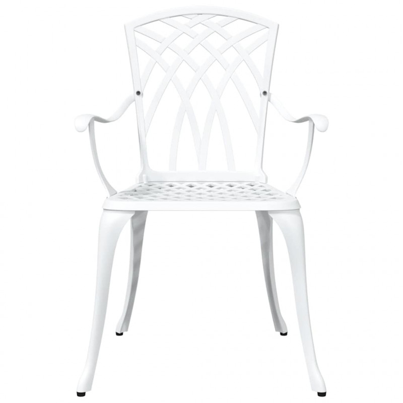 Zestaw stołów ogrodowych 5 pcs Biały Aluminium odlewane