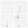Zestaw stołów ogrodowych 5 pcs Biały Aluminium odlewane