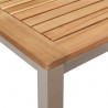 Zestaw do jadalni w ogrodzie 3 pcs Brązowy Lite Drewno Akacji