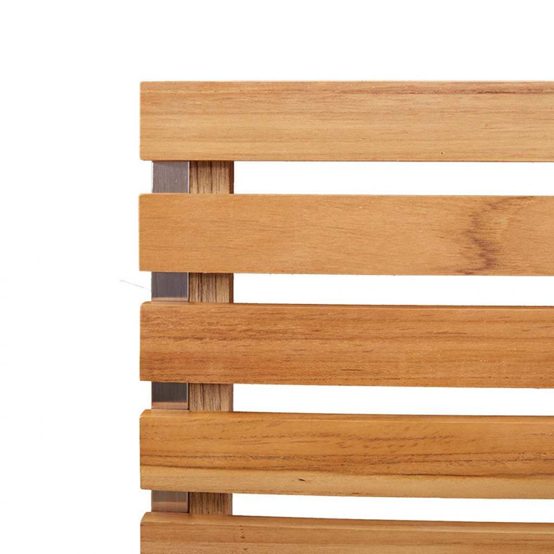 Zestaw do jadalni w ogrodzie 5 pcs Brązowy Lite drewno teakowe