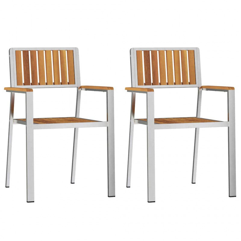 Zestaw do jedzenia na zewnątrz 3 pcs Brązowy Lite Drewno Akacji