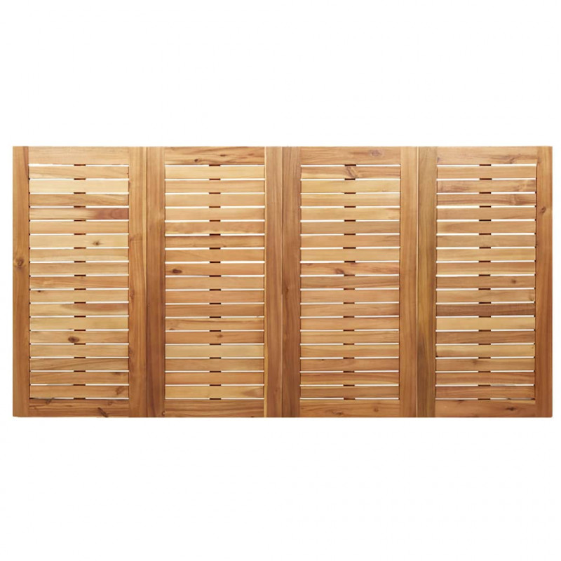 Zestaw do jedzenia na zewnątrz 7 pcs Brązowy Lite Drewno Akacji