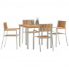 Zestaw do jedzenia na zewnątrz 5 pcs Lite drewno teakowe