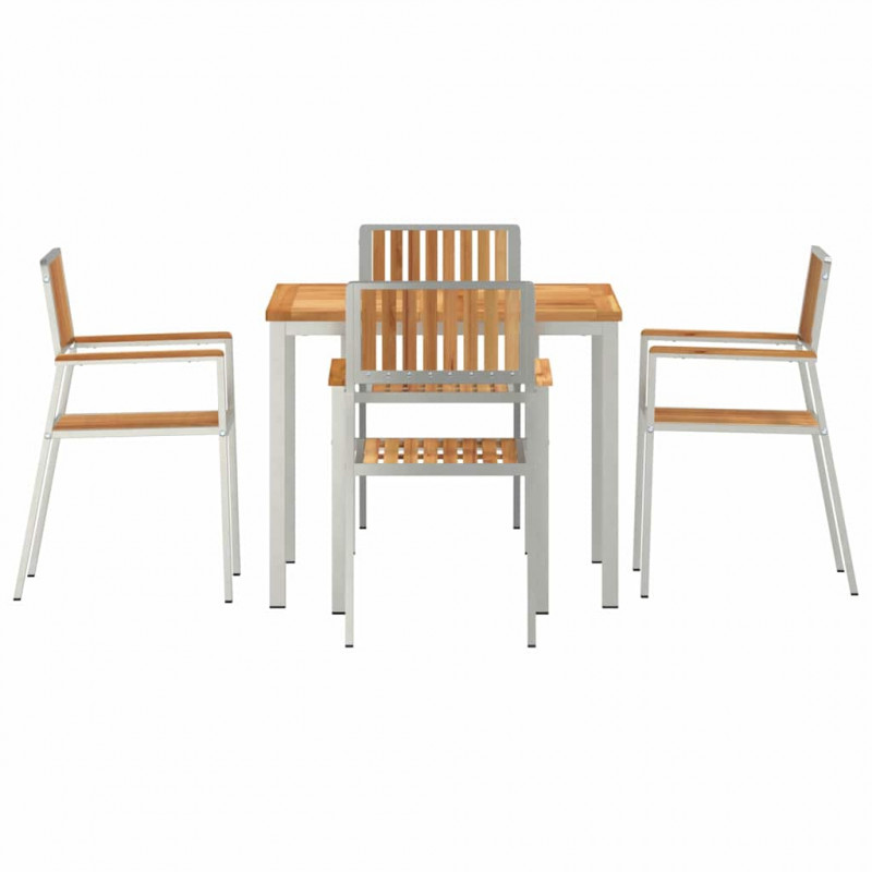 Zestaw do jedzenia na zewnątrz 5 pcs Lite drewno teakowe