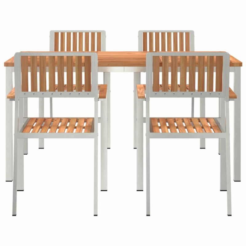 Zestaw do jedzenia na zewnątrz 5 pcs Lite drewno teakowe