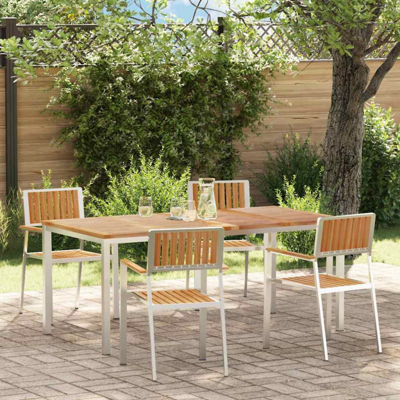Zestaw do jedzenia na zewnątrz 5 pcs Lite drewno teakowe