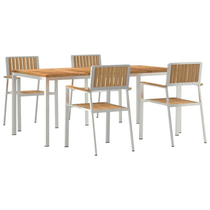 Zestaw do jedzenia na zewnątrz 5 pcs Lite drewno teakowe