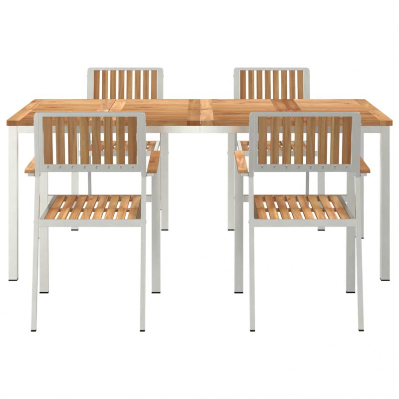 Zestaw do jedzenia na zewnątrz 5 pcs Lite drewno teakowe