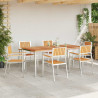 Zestaw do jedzenia na zewnątrz 7 pcs Lite drewno teakowe