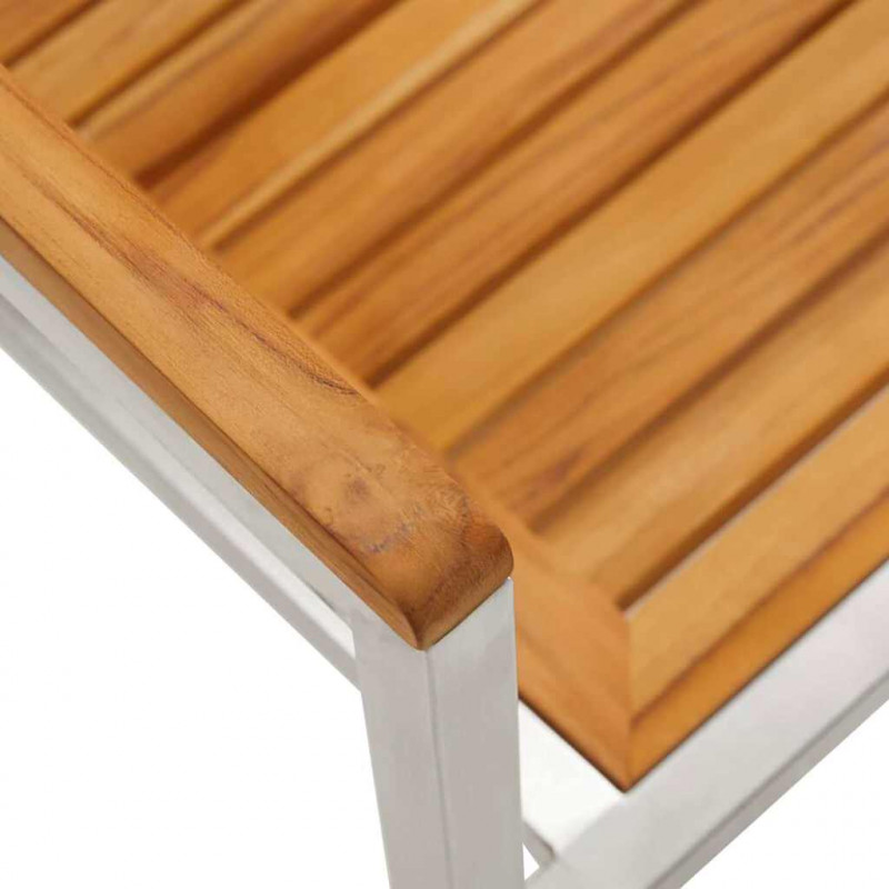 Zestaw do jadalni w ogrodzie 3 pcs Brązowy Lite Drewno Akacji