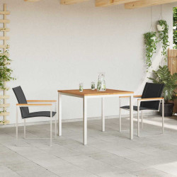 Zestaw do jadalni w ogrodzie 3 pcs Brązowy Lite Drewno Akacji