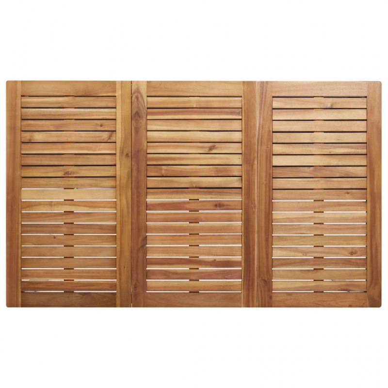 Zestaw do jadalni w ogrodzie 7 pcs Brązowy Lite Drewno Akacji
