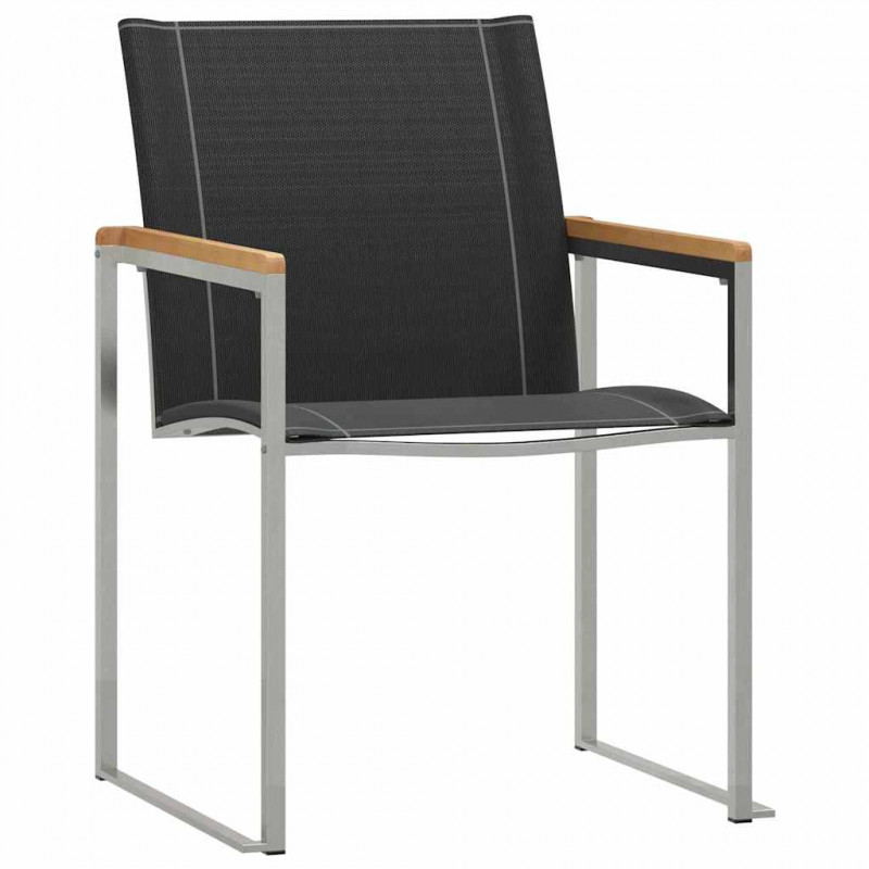 Zestaw do jadalni w ogrodzie 7 pcs Brązowy Lite Drewno Akacji