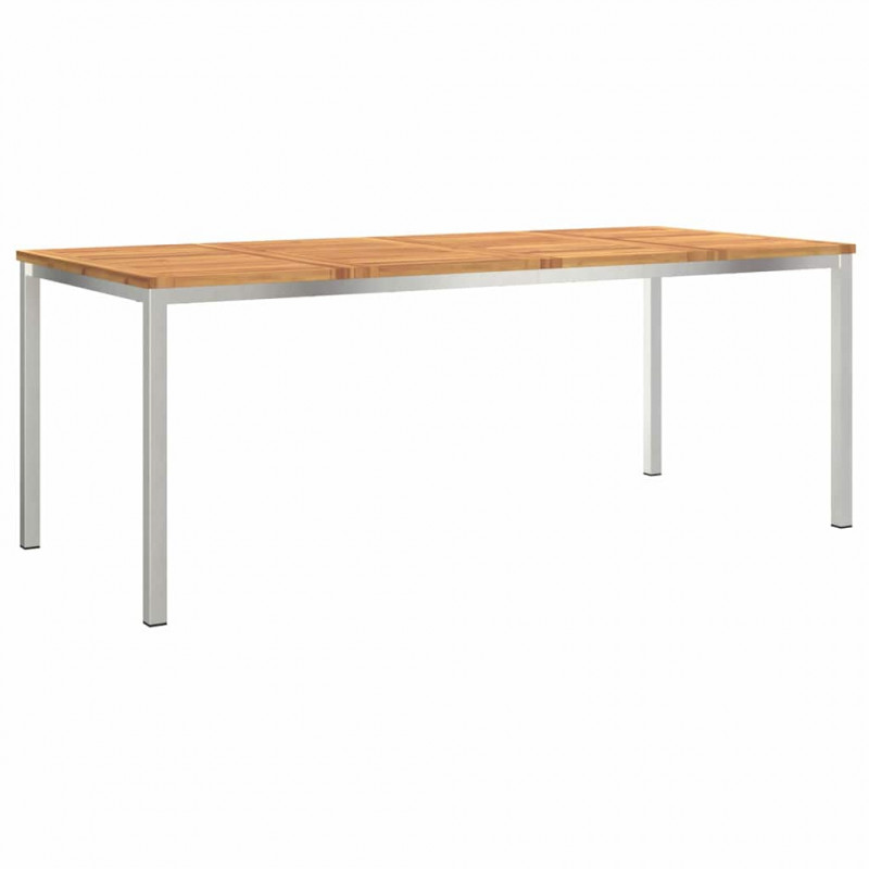 Zestaw do jadalni w ogrodzie 9 pcs Brązowy Lite Drewno Akacji