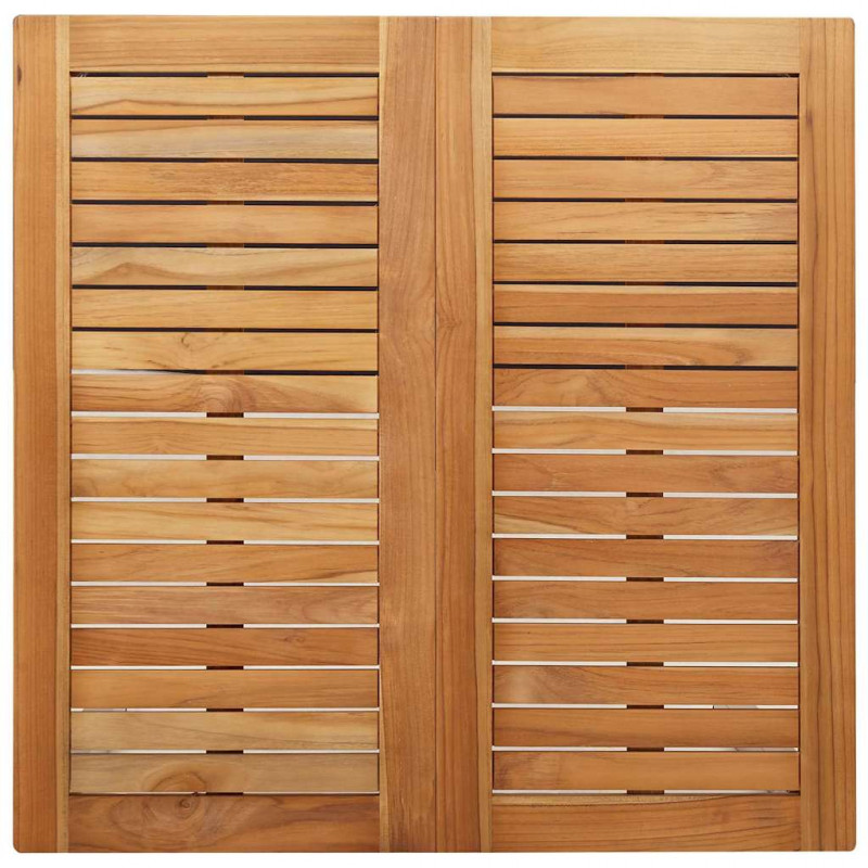 Zestaw do jadalni w ogrodzie 3 pcs Brązowy Lite drewno teakowe