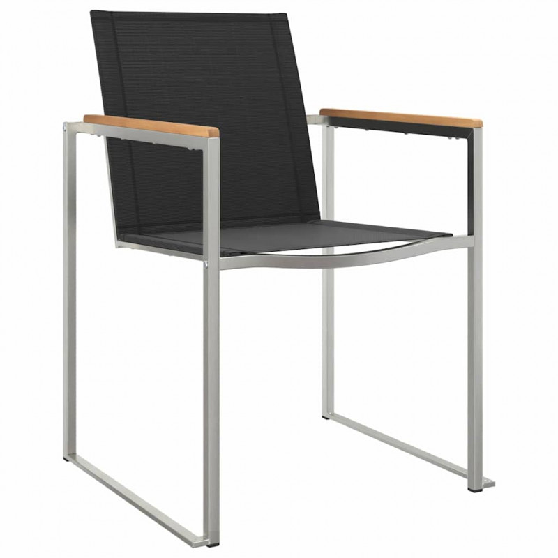 Zestaw do jadalni w ogrodzie 3 pcs Brązowy Lite drewno teakowe