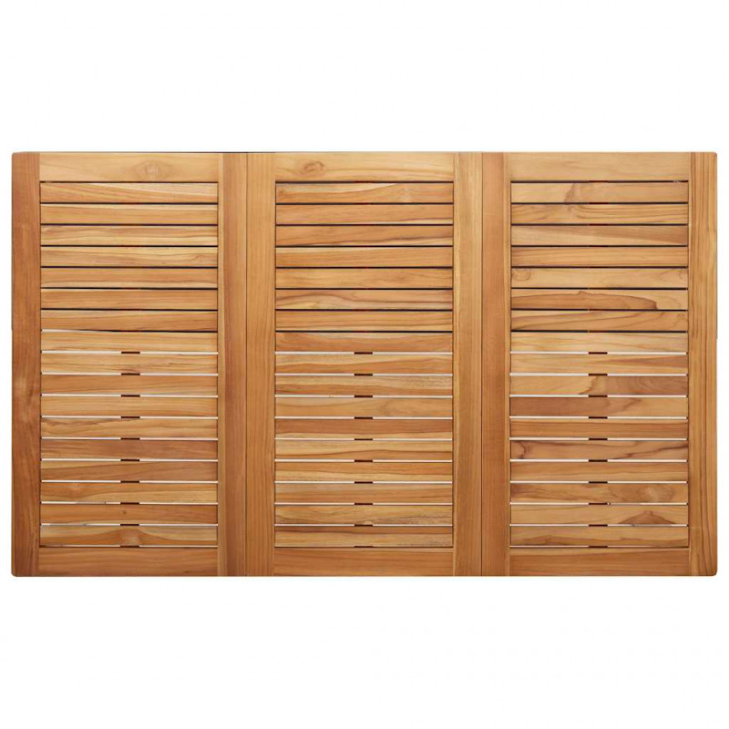 Zestaw do jadalni w ogrodzie 7 pcs Brązowy Lite drewno teakowe