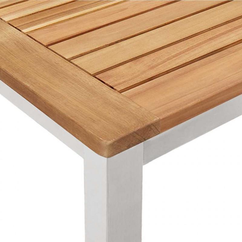 Zestaw do jadalni w ogrodzie 7 pcs Brązowy Lite drewno teakowe