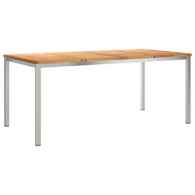 Zestaw do jadalni w ogrodzie 5 pcs Brązowy Lite drewno teakowe