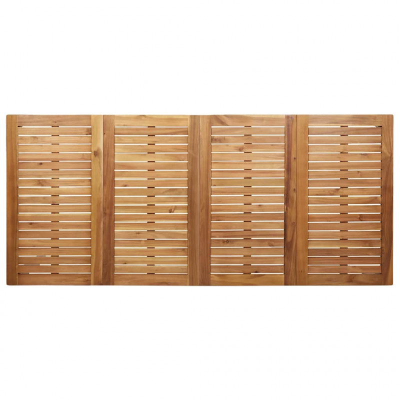 Zestaw do jadalni w ogrodzie 9 pcs Brązowy Lite drewno teakowe