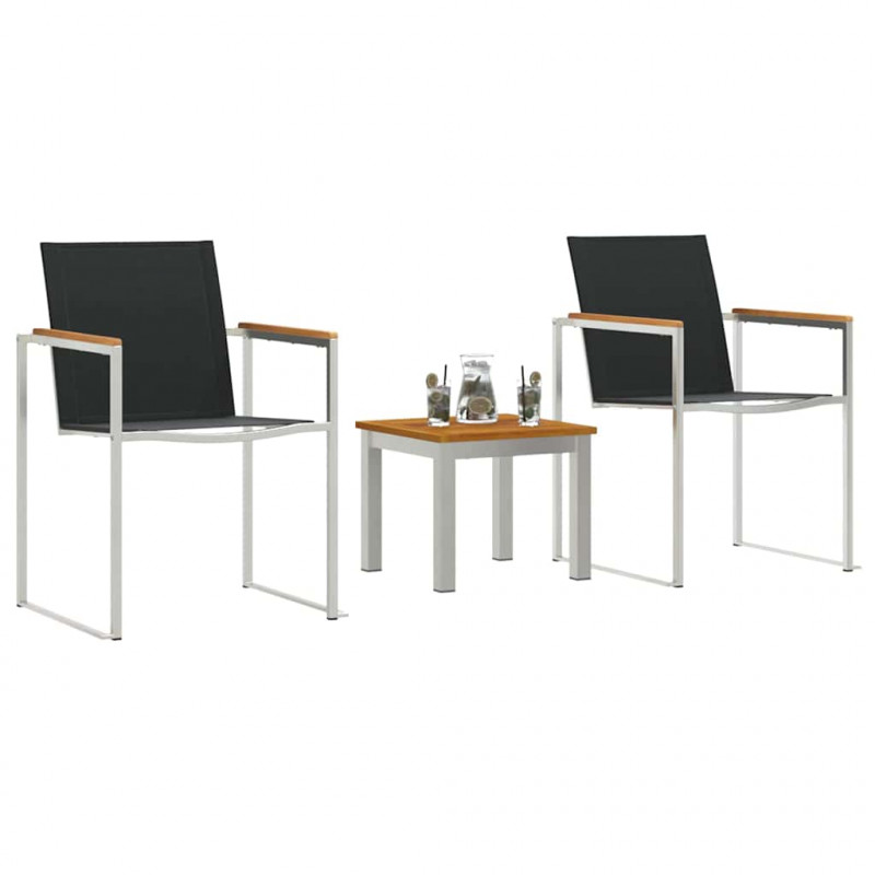 Zestaw do jadalni w ogrodzie 3 pcs Lite drewno teakowe