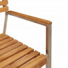 Zestaw do jadalni w ogrodzie 3 pcs Brązowy Lite drewno teakowe