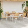 Krzesło Ogrodowe 6 pcs Olej Naturalny Lite drewno teakowe