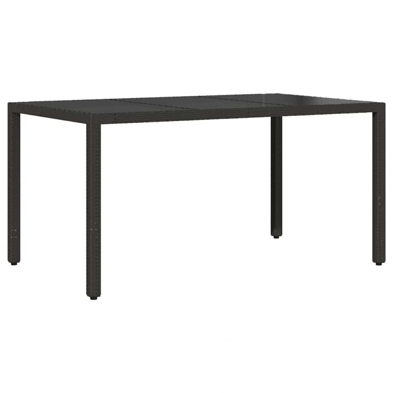 Zestaw do jadalni w ogrodzie 5 pcs Czarny polirattan
