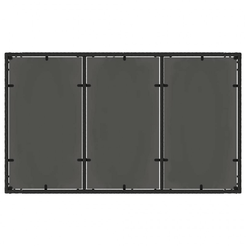 Zestaw do jadalni w ogrodzie 5 pcs Czarny polirattan