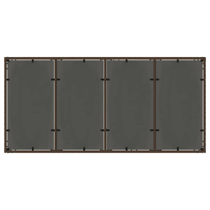 Zestaw do jadalni w ogrodzie 7 pcs Brązowy polirattan