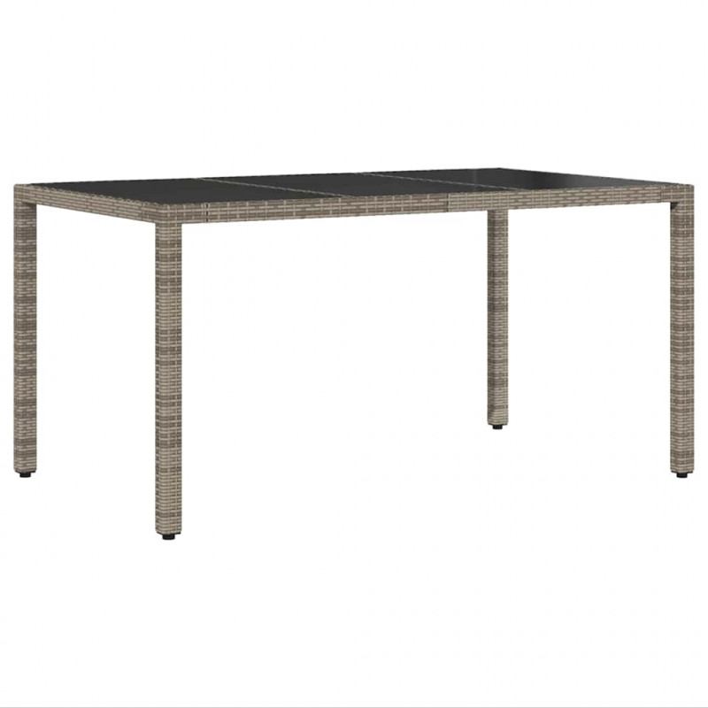 Zestaw do jadalni w ogrodzie 5 pcs Szary polirattan
