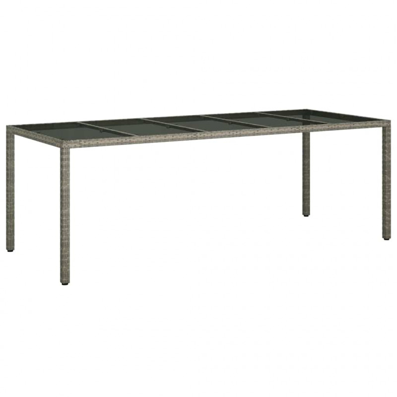 Zestaw do jadalni w ogrodzie 9 pcs Szary polirattan