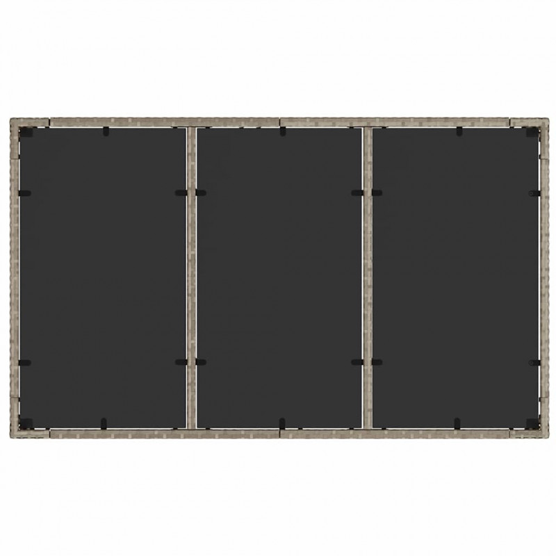 Zestaw do jadalni w ogrodzie 5 pcs Jasnoszary polirattan