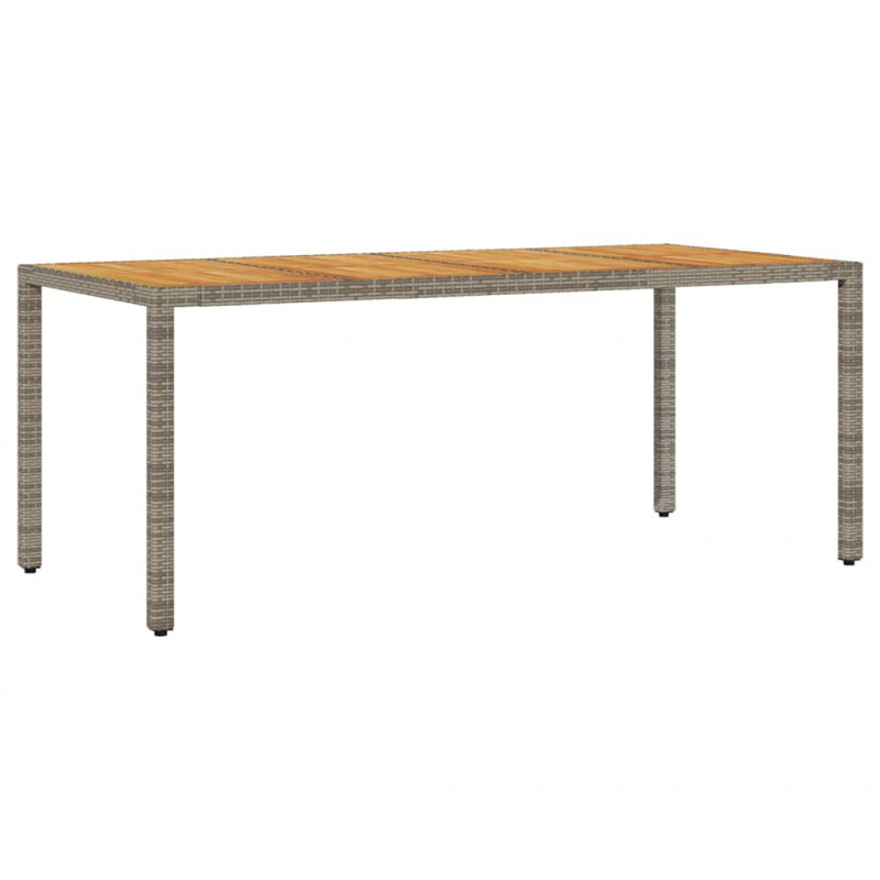 Zestaw do jadalni w ogrodzie 9 pcs Szary polirattan