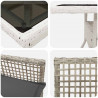 Zestaw do jadalni w ogrodzie 3 pcs Jasnoszary polirattan