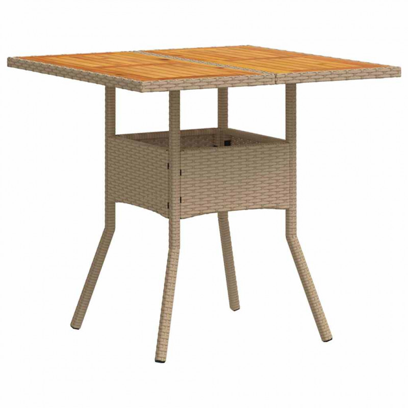 Zestaw do jadalni w ogrodzie 3 pcs Beżowy polirattan