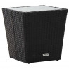 Zestaw Bistro Ogrodowego 3 pcs Czarny polirattan
