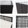 Zestaw Bistro Ogrodowego 3 pcs Czarny polirattan