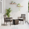 Zestaw Bistro Ogrodowego 3 pcs Brązowy polirattan