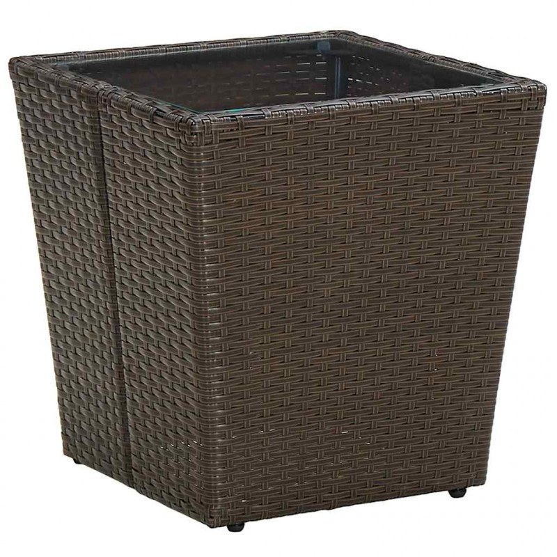 Zestaw Bistro Ogrodowego 3 pcs Brązowy polirattan