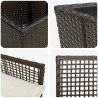 Zestaw Bistro Ogrodowego 3 pcs Brązowy polirattan