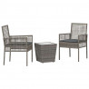 Zestaw Bistro Ogrodowego 3 pcs Szary polirattan