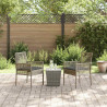 Zestaw Bistro Ogrodowego 3 pcs Szary polirattan