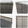 Zestaw Bistro Ogrodowego 3 pcs Szary polirattan