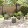 Zestaw Bistro Ogrodowego 3 pcs Szary polirattan