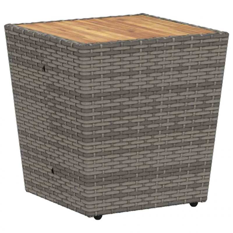 Zestaw Bistro Ogrodowego 3 pcs Szary polirattan