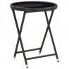 Zestaw Bistro Ogrodowego 3 pcs Czarny polirattan