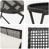 Zestaw Bistro Ogrodowego 3 pcs Czarny polirattan