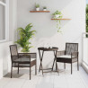 Zestaw Bistro Ogrodowego 3 pcs Brązowy polirattan