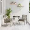 Zestaw Bistro Ogrodowego 3 pcs Szary polirattan